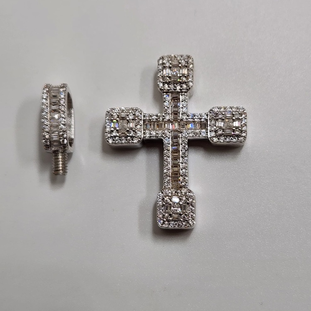 Diamond Urn Pendant, VVS GRA certified 14k Gold Vermeil, FREE APPRAISAL Incl. - Picture 4 of 9